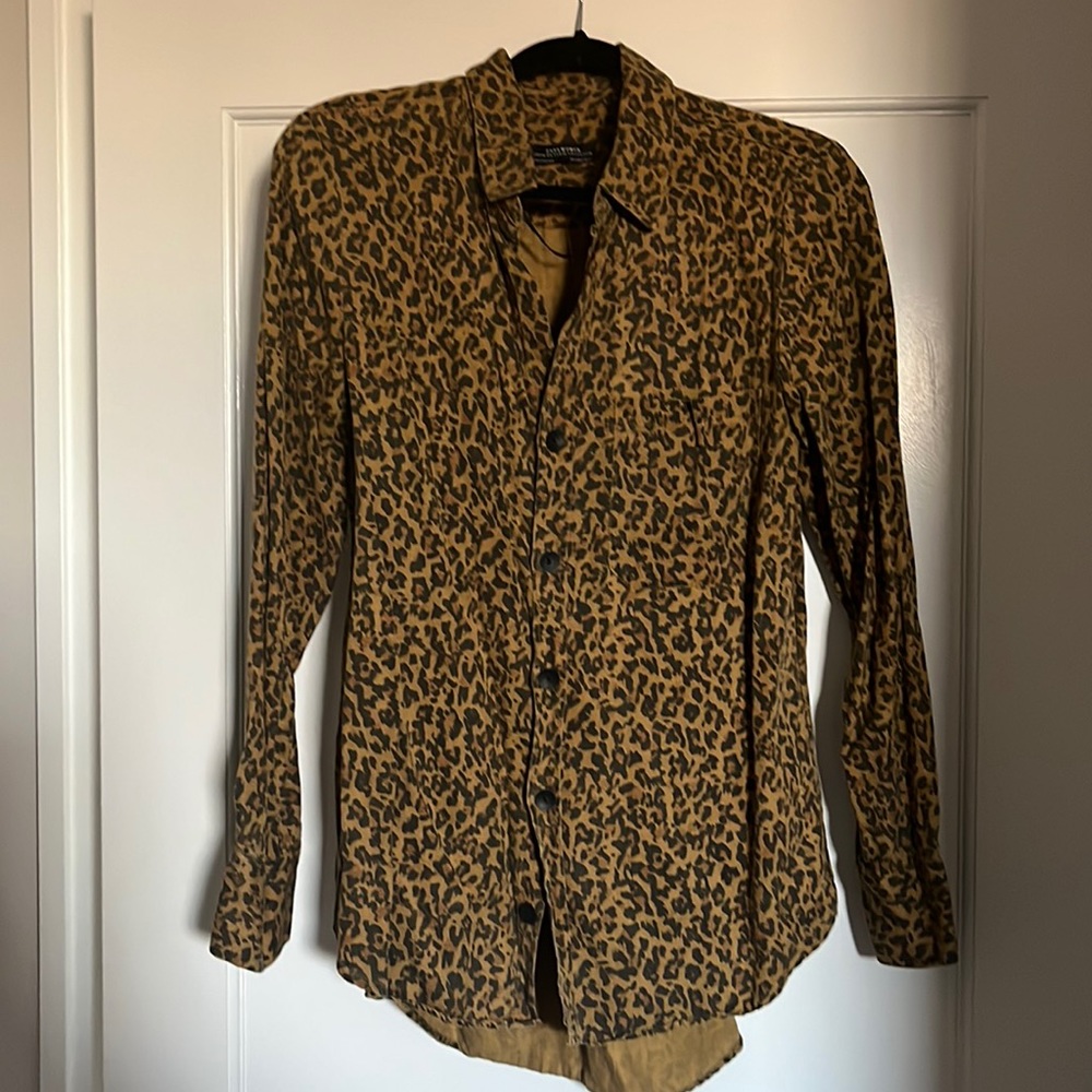 Zara Leopard Print Button Down